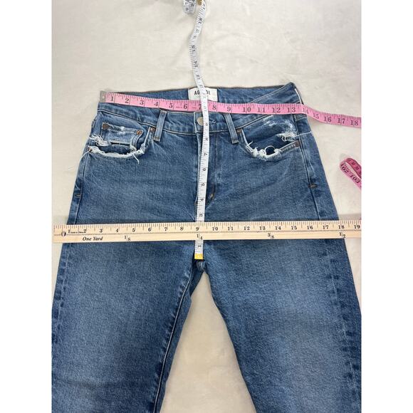 AGOLDE Toni Straight Leg Ankle Denim Jeans Distressing Women's size 26 - Picture 8 of 9